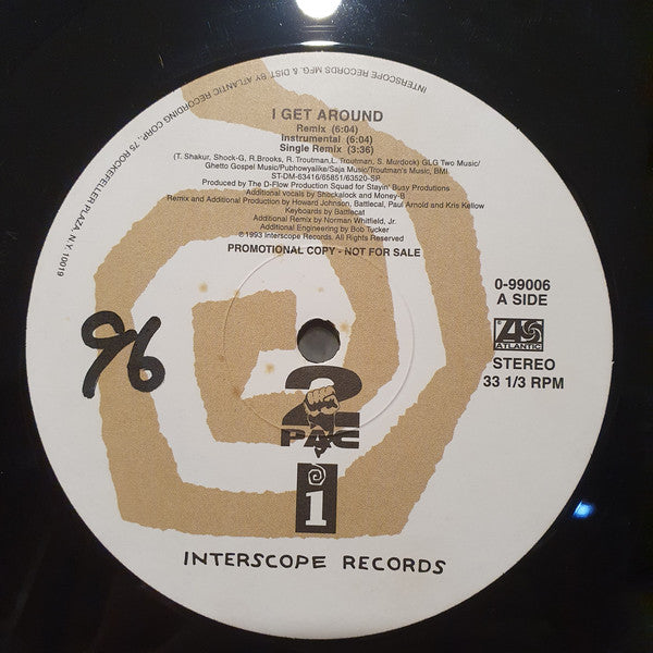 2Pac - I Get Around (12", Single, Promo, RE)