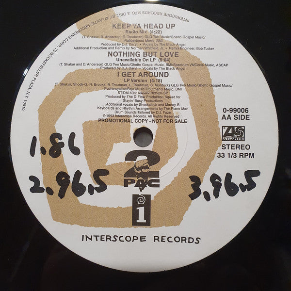 2Pac - I Get Around (12", Single, Promo, RE)