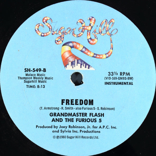 Grandmaster Flash And The Furious 5* : Freedom (12")