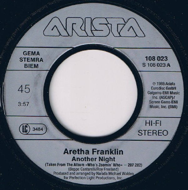 Aretha Franklin : Another Night (7", Single)