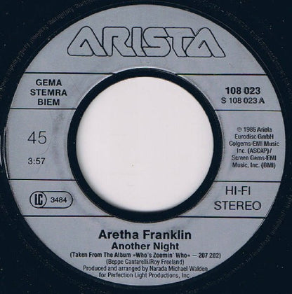 Aretha Franklin : Another Night (7", Single)
