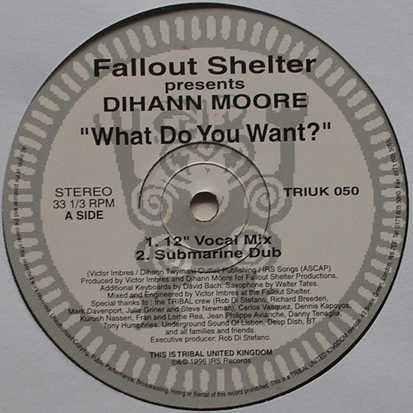 Fallout Shelter Presents Dihann Moore : What Do You Want? (12")