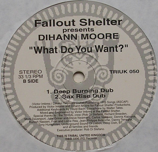 Fallout Shelter Presents Dihann Moore : What Do You Want? (12")