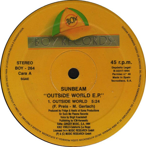 Sunbeam - Outside World E.P. (12", EP)