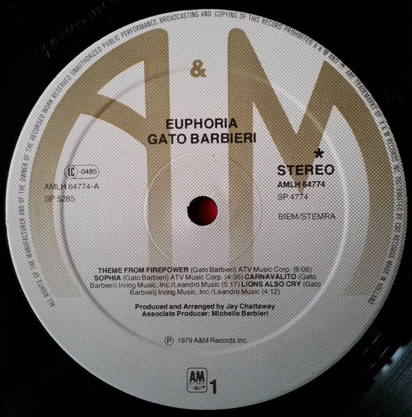 Gato Barbieri : Euphoria (LP, Album)