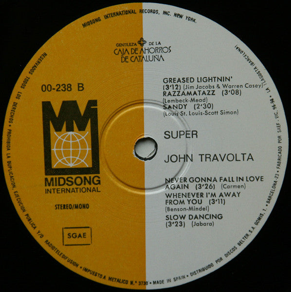 John Travolta : Super John Travolta (LP, Comp, S/Edition)