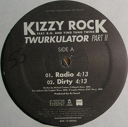 DJ Kizzy Rock - Twurkulator Part II (12", Promo)