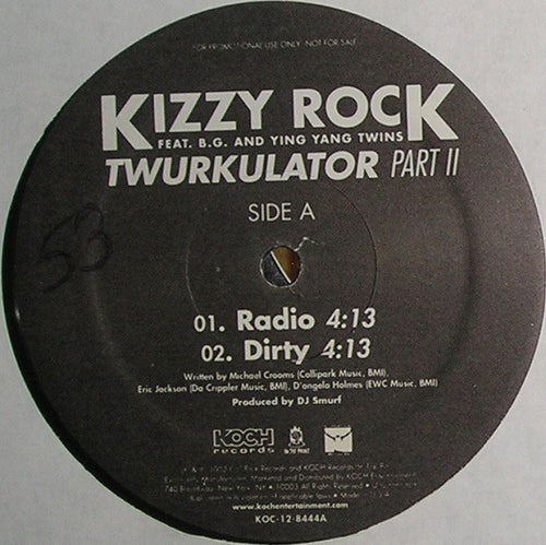 DJ Kizzy Rock - Twurkulator Part II (12", Promo)