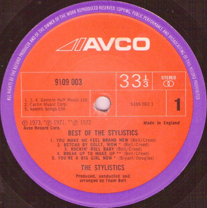 The Stylistics - The Best Of The Stylistics (LP, Comp)