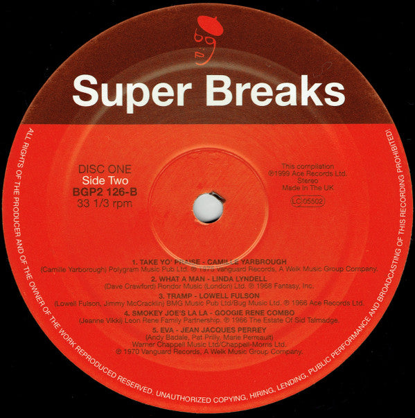 Various : Super Breaks. Essential Funk, Soul And Jazz Samples And Break Beats (2xLP, Comp)