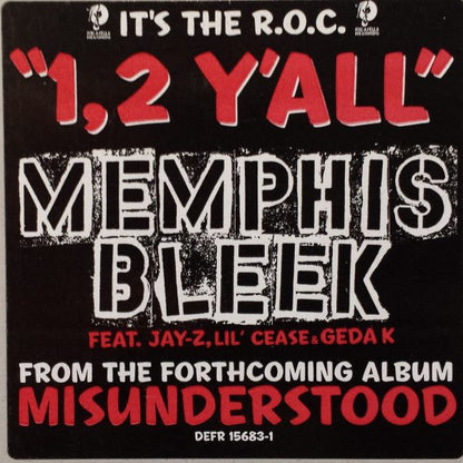 Memphis Bleek : 1, 2 Y'All / R.O.C. (12", Promo)