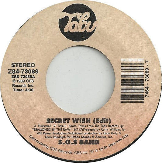 The S.O.S. Band : Secret Wish (7", Single)