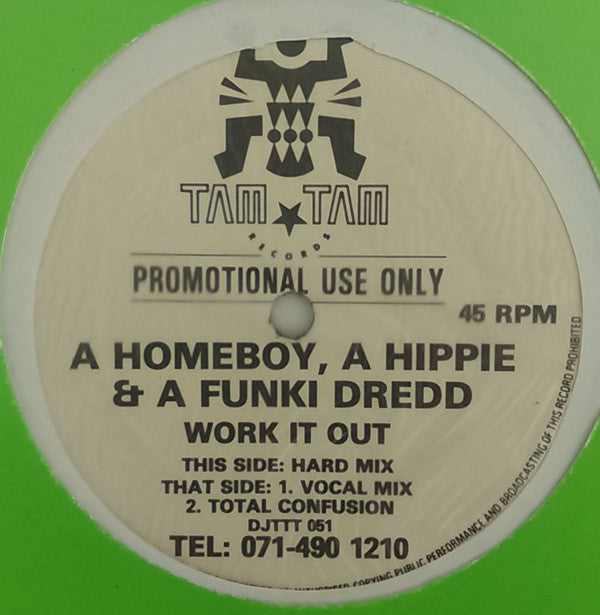 A Homeboy, A Hippie & A Funki Dredd - Work It Out (12", Promo)