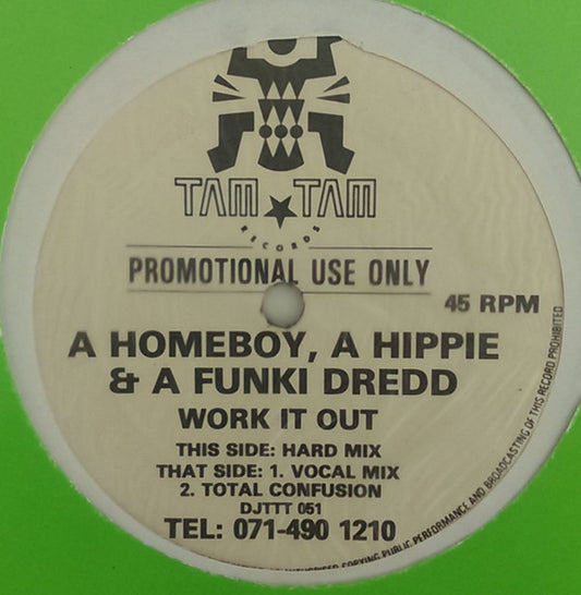 A Homeboy, A Hippie & A Funki Dredd - Work It Out (12", Promo)