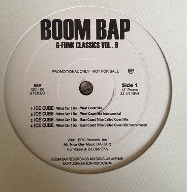 Ice Cube - Boom Bap - G-Funk Classics Vol. 6 (12", Single, Promo, Unofficial)