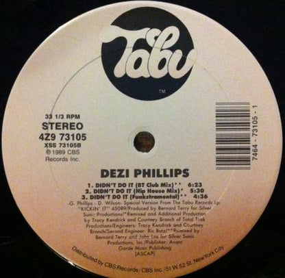 Dezi Phillips : Didn't Do It (12")