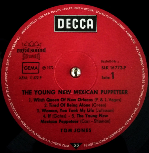 Tom Jones - The Young New Mexican Puppeteer (LP, Album)