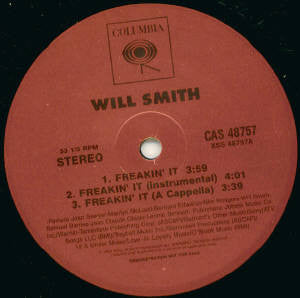 Will Smith - Freakin' It (12", Promo)