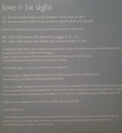 Mary* - Love @ 1st Sight (Remixes) (12", Promo)