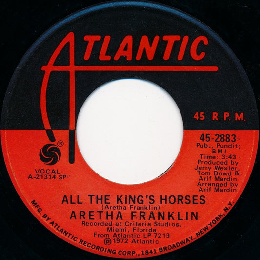 Aretha Franklin : All The King's Horses (7", Single, SP )