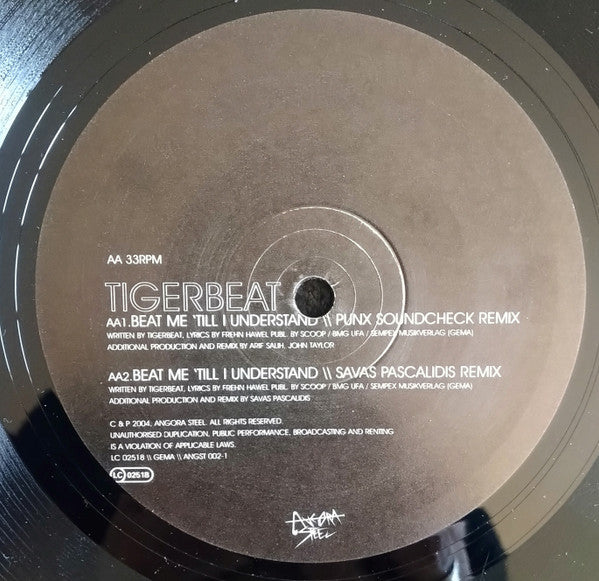 Tigerbeat - Beat Me 'Till I Understand (12")