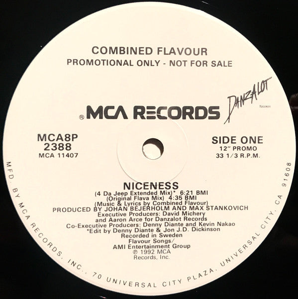 Combined Flavour - Niceness (12", Single, Promo)