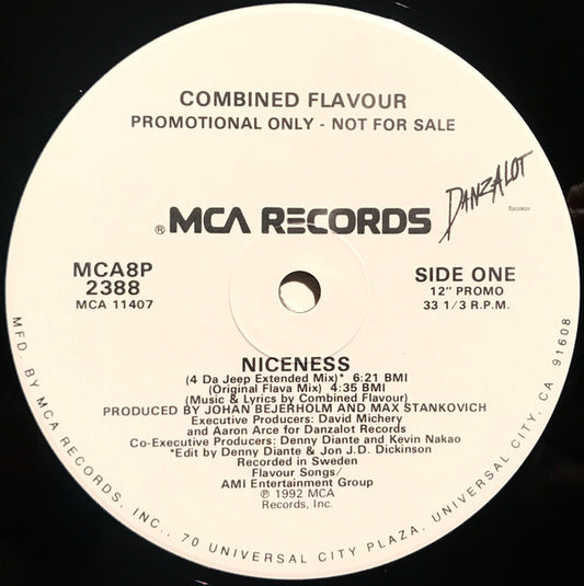 Combined Flavour - Niceness (12", Single, Promo)