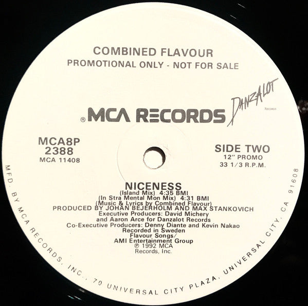 Combined Flavour - Niceness (12", Single, Promo)