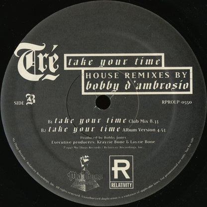 Tré : Take Your Time (House Remixes By Bobby D'Ambrosio) (12", Promo)