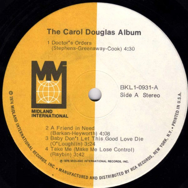 Carol Douglas - The Carol Douglas Album (LP, Album, Ind)