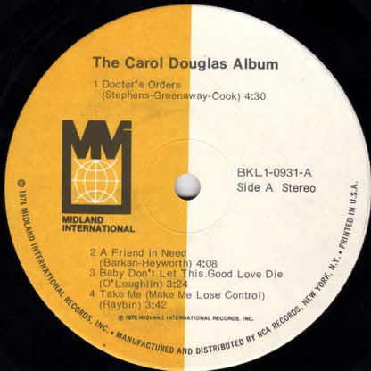 Carol Douglas - The Carol Douglas Album (LP, Album, Ind)