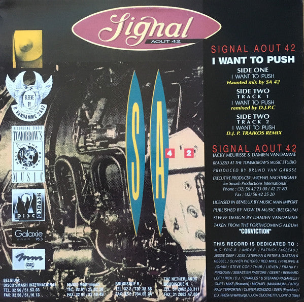 Signal Aout 42 - I Want To Push (12")