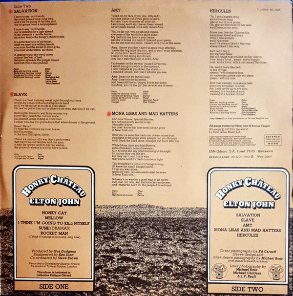 Elton John : Honky Château (LP, Album, Gat)