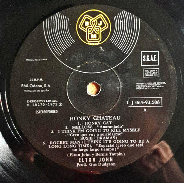 Elton John : Honky Château (LP, Album, Gat)
