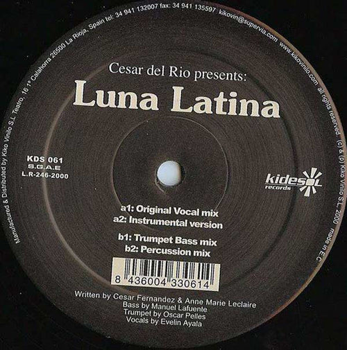 César Del Rio - Luna Latina (12")