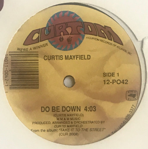 Curtis Mayfield : Do Be Down / Who Was That Lady (12")