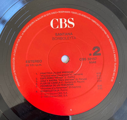Santana - Borboletta (LP, Album, RE)