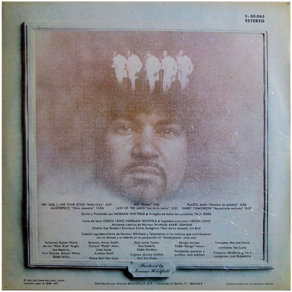 The Temptations : Masterpiece = Obra Maestra (LP, Album, RE)