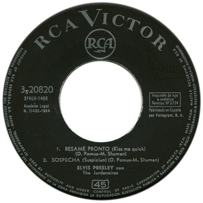 Elvis Presley : Canta: What'd I Say / Viva Las Vegas / Bésame Pronto / Sospecha (7", EP)