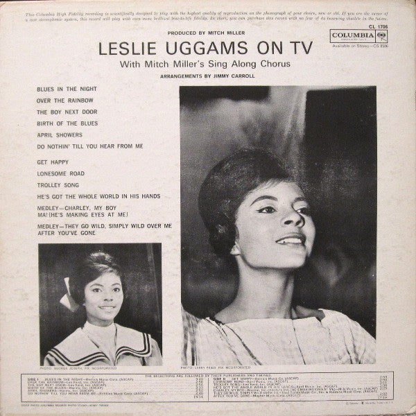 Leslie Uggams With Mitch Miller's Sing Along Chorus* : Leslie Uggams On TV (LP, Album, Mono)