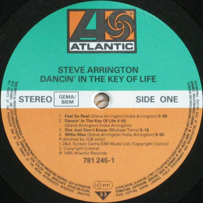 Steve Arrington : Dancin' In The Key Of Life (LP, Album)