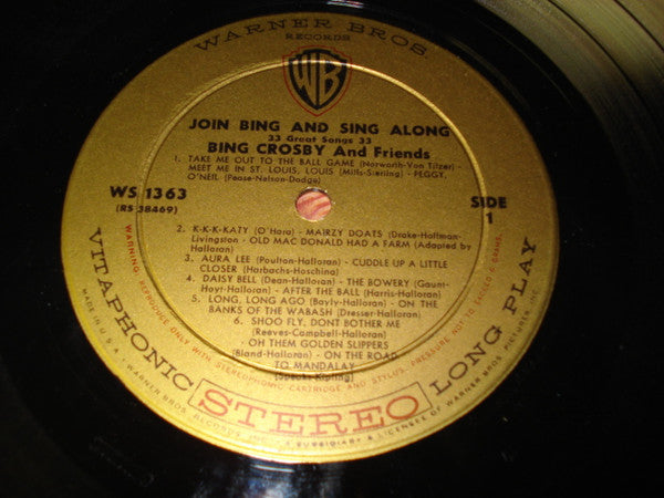 Bing Crosby : Join Bing & Sing Along (LP, Album)