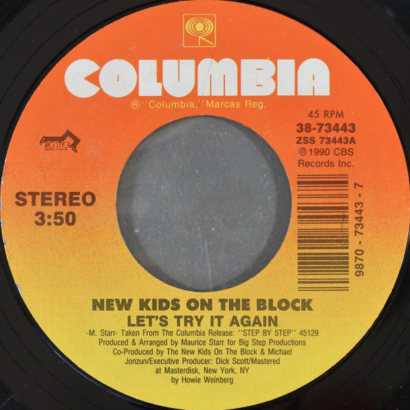 New Kids On The Block - Let's Try It Again (7", Styrene)