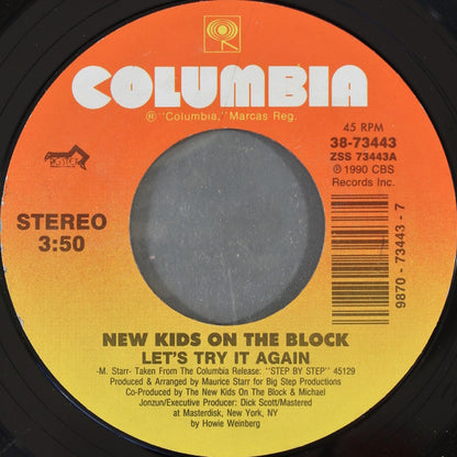 New Kids On The Block - Let's Try It Again (7", Styrene)