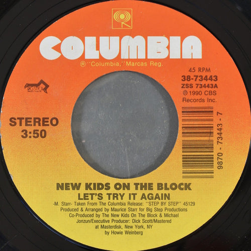 New Kids On The Block - Let's Try It Again (7", Styrene)