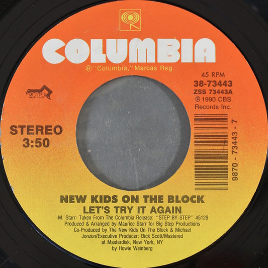 New Kids On The Block - Let's Try It Again (7", Styrene)