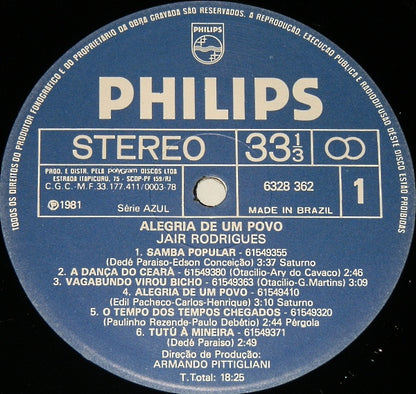 Jair Rodrigues - Alegria De Um Povo (LP, Album)