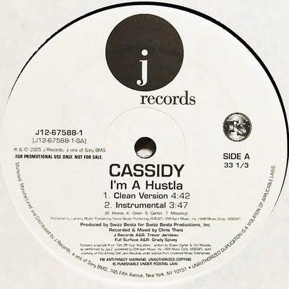 Cassidy (3) : I'm A Hustla (12", Promo)