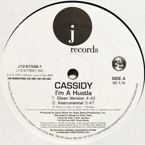 Cassidy (3) : I'm A Hustla (12", Promo)