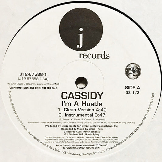 Cassidy (3) : I'm A Hustla (12", Promo)